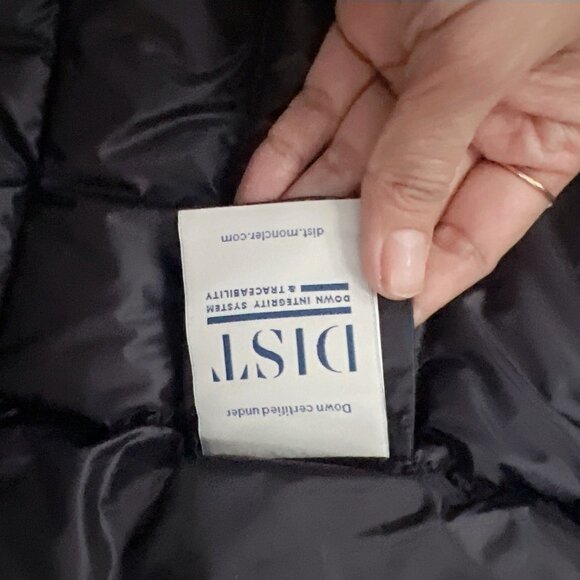 Moncler MAGLIONE Tricot Wool Knit & Quilted Down Cardigan Black Coat Women Large - Picture 9 of 11